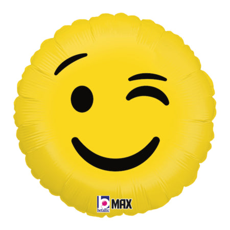 Emoji Winky Smile Foil Balloon
