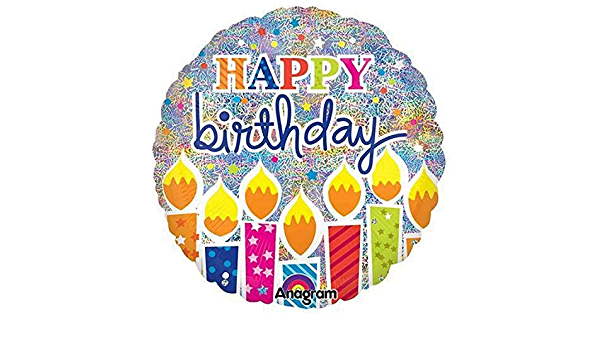 Happy Birthday Candles Foil Balloon