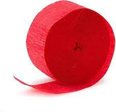 Crepe Streamers Red