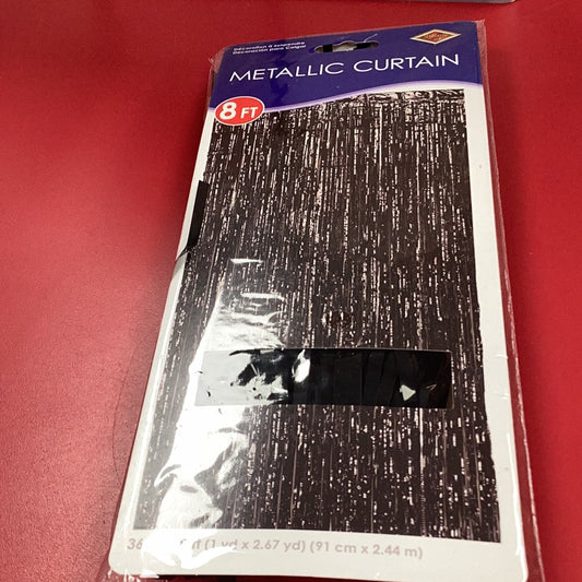 Metallic Curtain Black