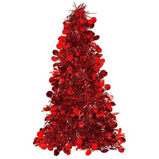 Red Tinsel Tree