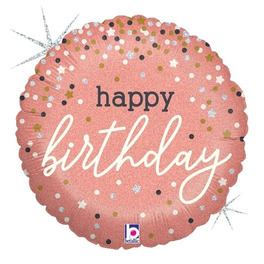 Rose Gold Happy Birthday Foil Balloon
