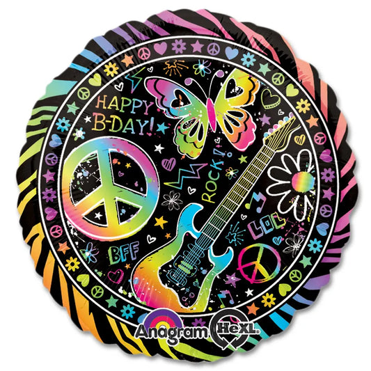 Neon Birthday Foil Balloon