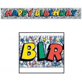 Metallic Fringe Happy Birthday