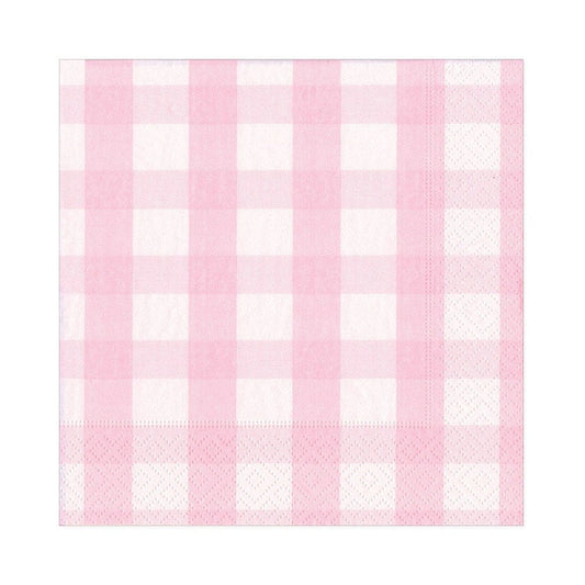 Pink Gingham Luncheon Napkins
