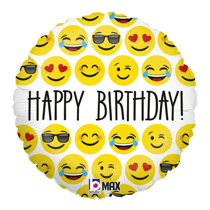 Emoji Birthday Foil Balloon