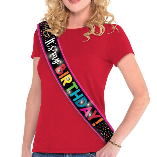 Lights Up Birthday Sash