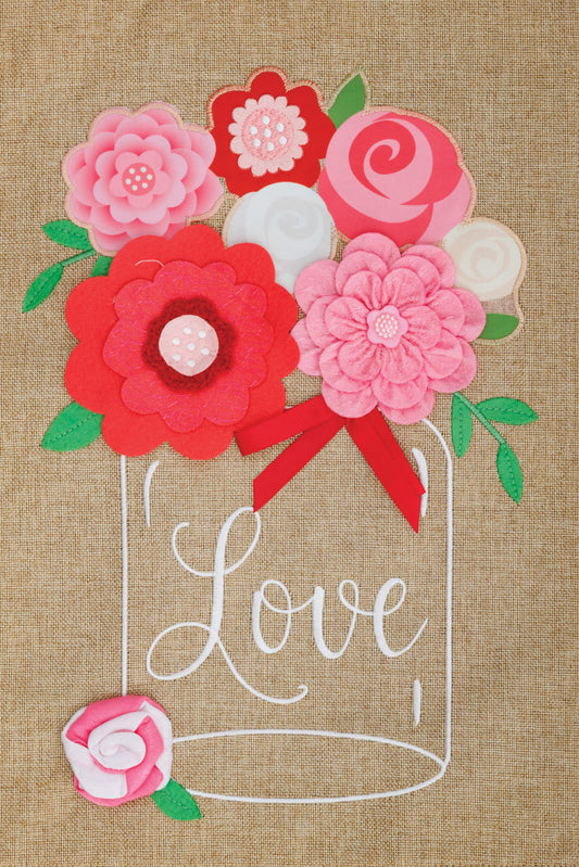 Garden Flag Love Jar