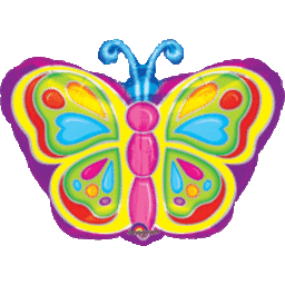 Bright Butterfly Foil Balloon
