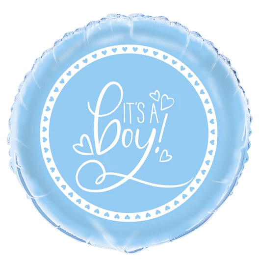 It’s a Boy Hearts Foil Balloon