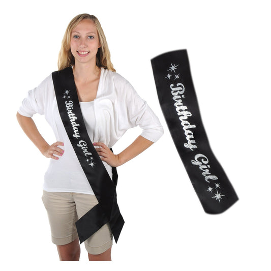 Birthday Girl Glittered sash