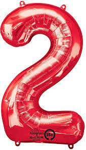Number Balloons 40 inch - Red