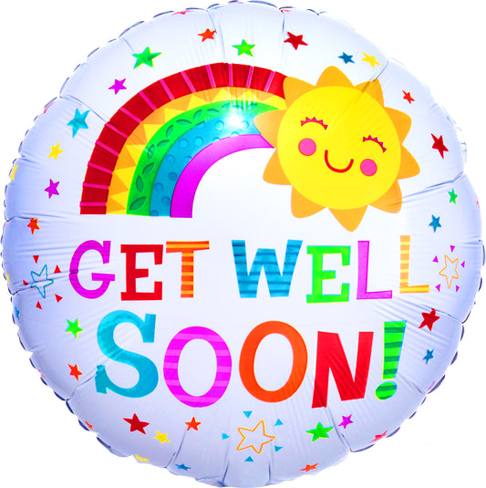 Get Well Soon Sun Foil Balloon