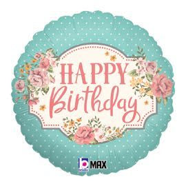 Vintage Birthday Foil Balloon