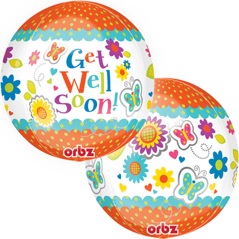 Get Well Soon Orb Foil Balloon