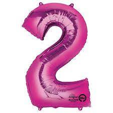 Number Balloons 34 inch - Pink