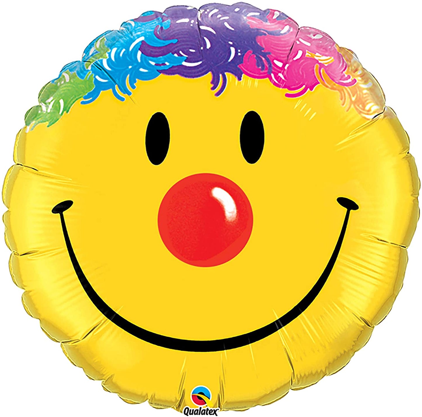 Clown Hair Smiley Foil Balloon