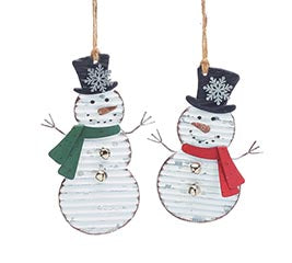 Tin Snowman Ornament