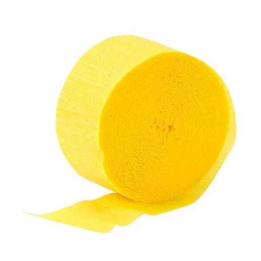 Crepe Streamers Buttercup Yellow