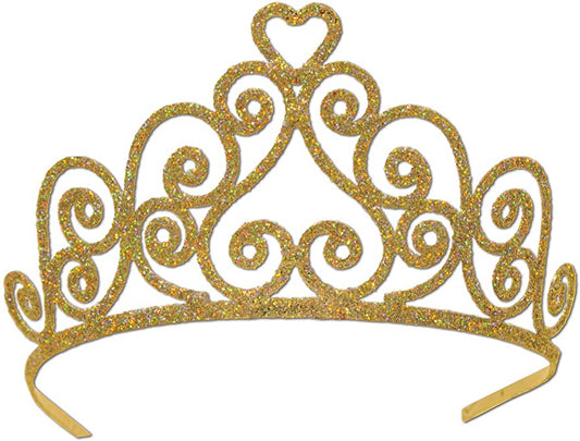 Glitter Swirl Tiara Gold