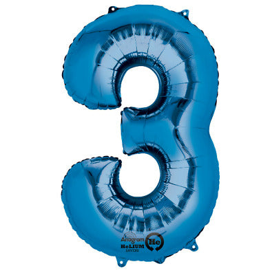 Number Balloons 34 inch - Blue