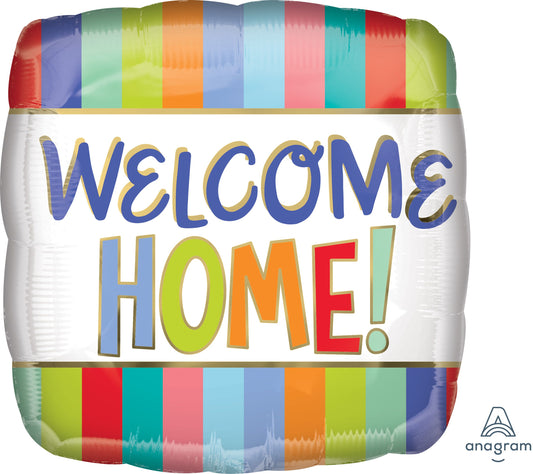 Welcome Home Stripe Foil Balloon