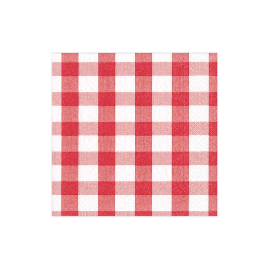 Capsari Red Gingham Luncheon Napkins