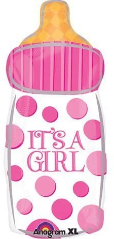 It’s a Girl Dot Bottle Foil Balloon