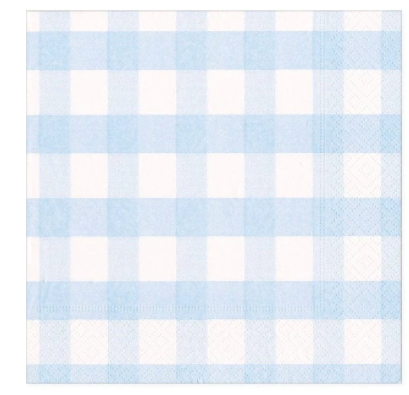 Blue Gingham Luncheon Napkins