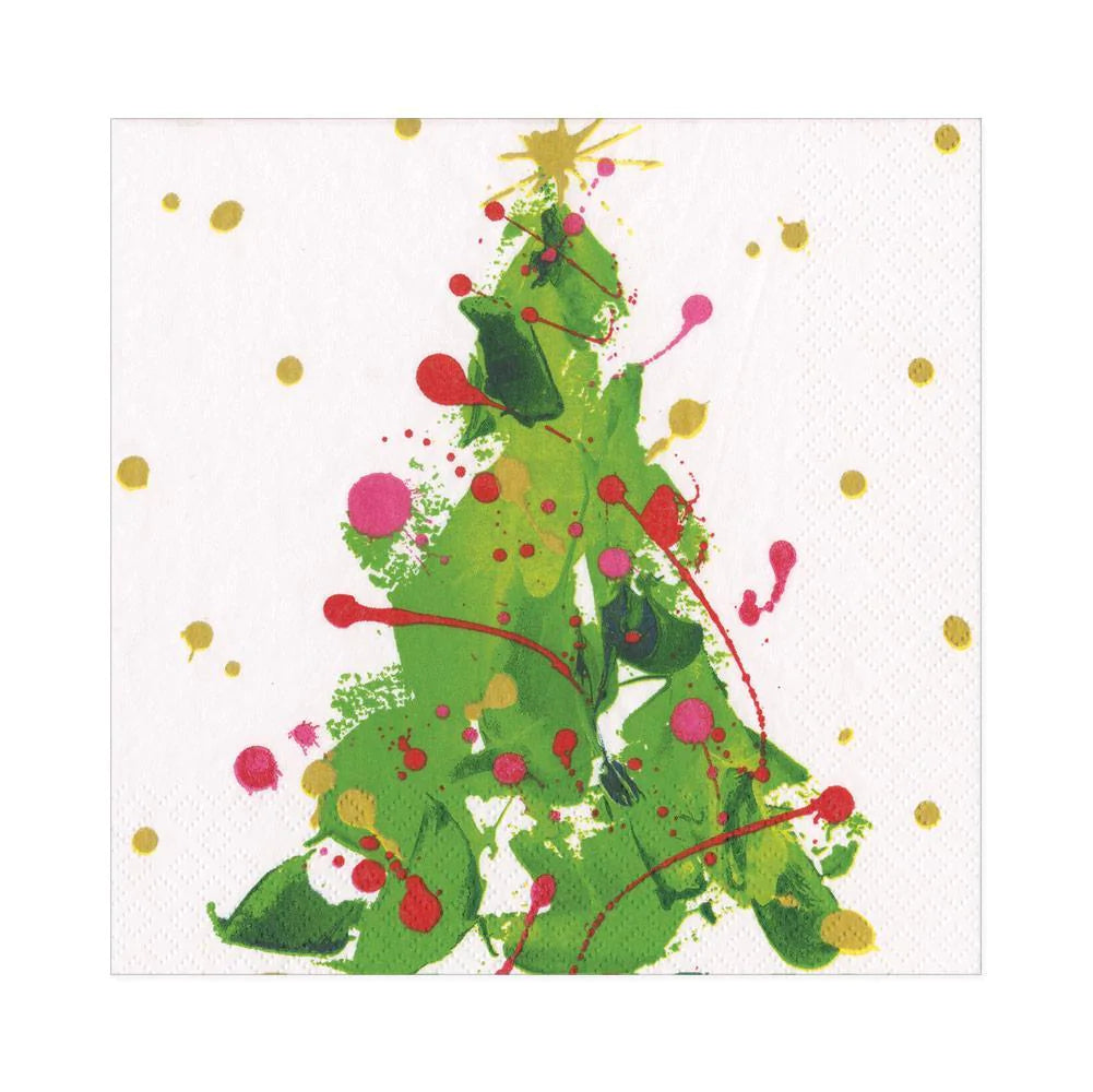 Splatter Tree Cocktail Napkin