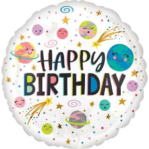Smiling Galaxy Foil Balloon