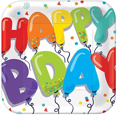 Happy B-Day Dessert Plates