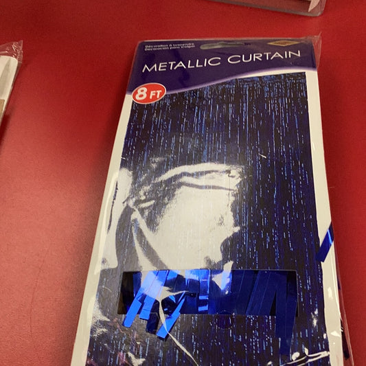 Metallic Curtain Blue