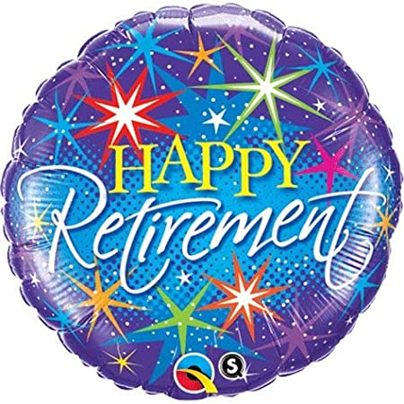 Happy Retirement Rainbow Color Burst Foil Balloon