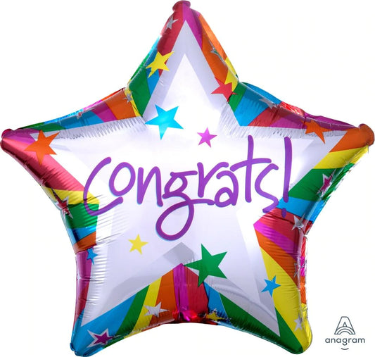 Rainbow Congrats Foil Balloon