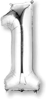 Number Balloons 34 inch - Silver