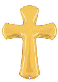 Gold Cross Foil Balloon