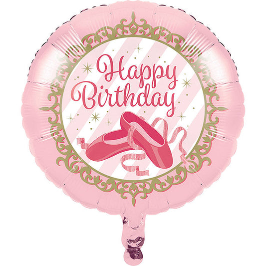 Happy Birthday Ballet Foil Balloon