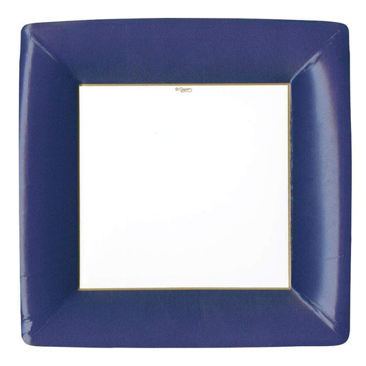 Navy Border Dinner Plate