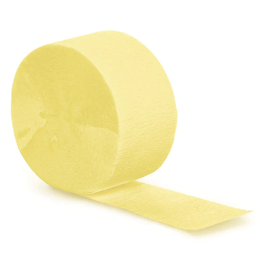 Crepe Streamers Primrose Yellow