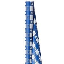 Tablecover Roll Gingham Blue 100 ft