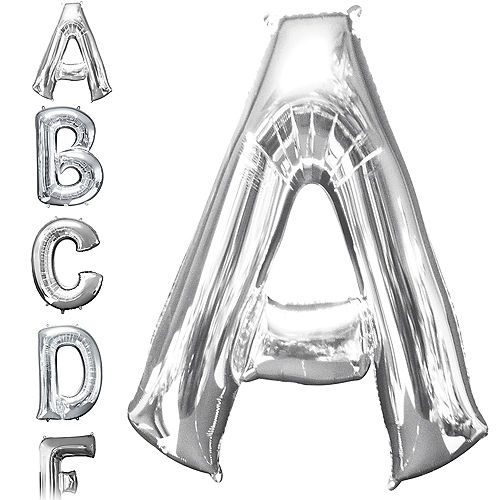 Alphabet Balloons - Silver