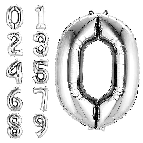 16 inch Silver numbers